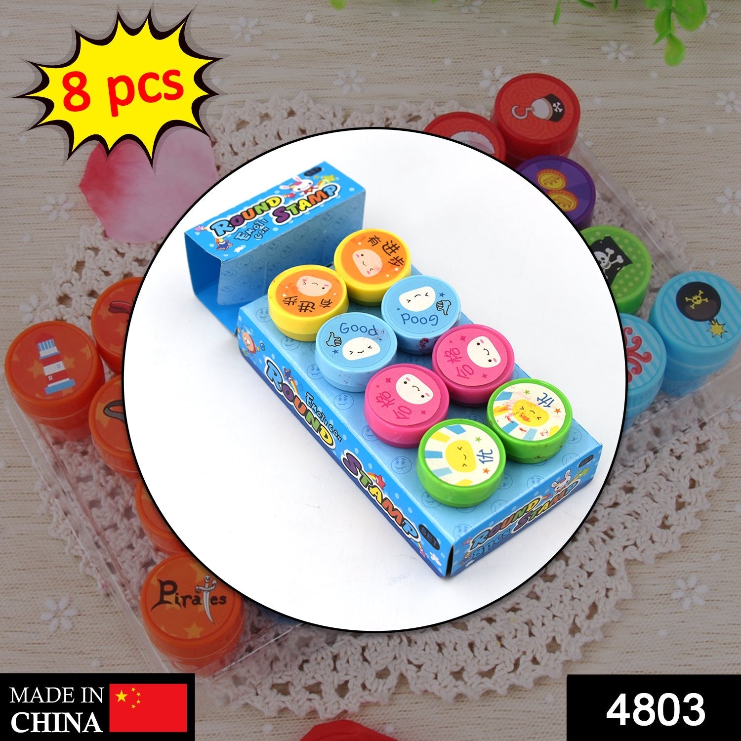 4803 Emoticon Stamps 8 pieces in Round Shape Stamp for Kids Theme Stamps for School Craft & Prefect Gift for Teachers, Parents and Students (Multicolor) 4803 Emoticon Stamps 8 pieces in Round Shape Stamp for Kids Theme Stamps for School Craft & Prefect Gift for Teachers, Parents and Students (Multicolor)